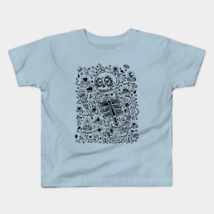 Skeleton Nature Doodle Kids T-Shirt